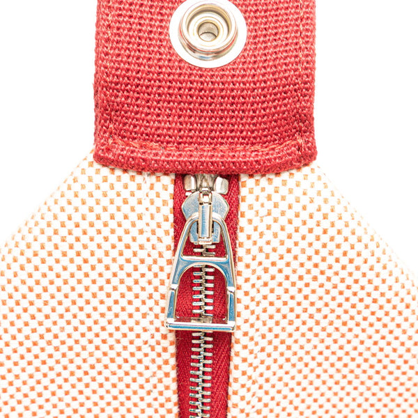 エルメス ブリッドアブラック カブリオルGM ハンドバッグ テラコッタ オレンジ レッド トワルアッシュ レディース HERMES 【中古】