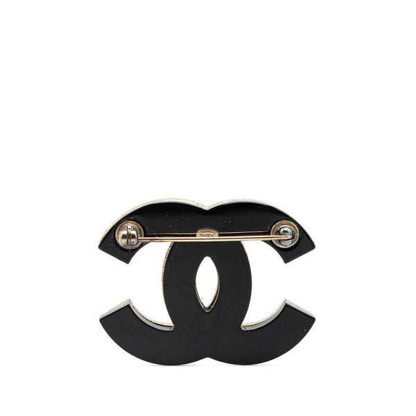 シャネル ココマーク ブローチ ブラック マルチカラー プラスチック メッキ レディース CHANEL 【中古】