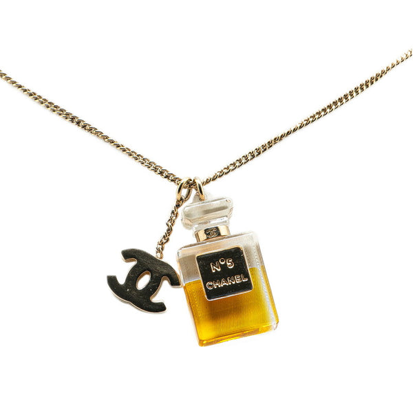 シャネル ココマーク N°5香水 モチーフ ネックレス シルバー メタル レディース CHANEL 【中古】