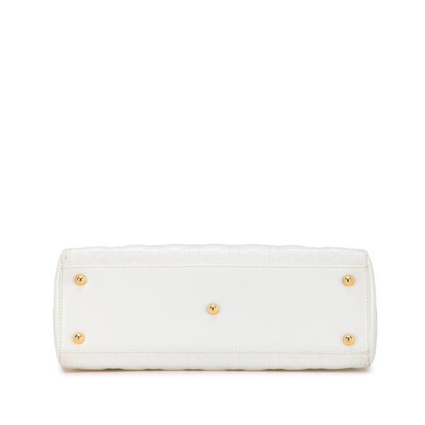 ディオール レディディオール トロッター ハンドバッグ ショルダーバッグ 2WAY ホワイト パテントレザー レディース Dior 【中古】