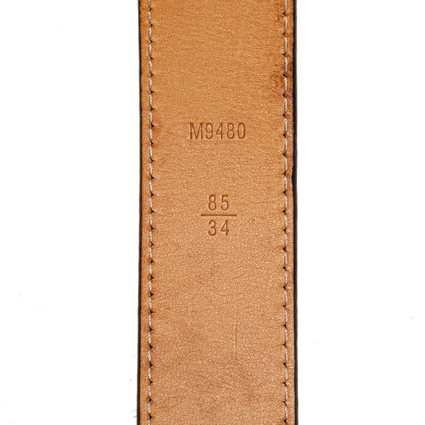 ルイ ヴィトン モノグラム ヴェルニ サンチュール ベルト 34/85 M9480 ブラック パテントレザー レディース LOUIS VUITTON 【中古】