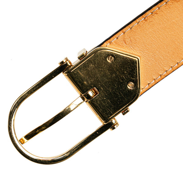 ルイ ヴィトン モノグラム ヴェルニ サンチュール ベルト 34/85 M9480 ブラック パテントレザー レディース LOUIS VUITTON 【中古】
