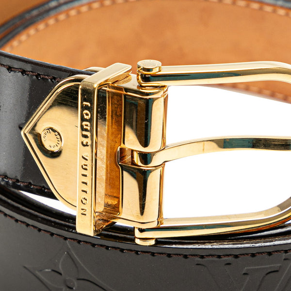 ルイ ヴィトン モノグラム ヴェルニ サンチュール ベルト 34/85 M9480 ブラック パテントレザー レディース LOUIS VUITTON 【中古】