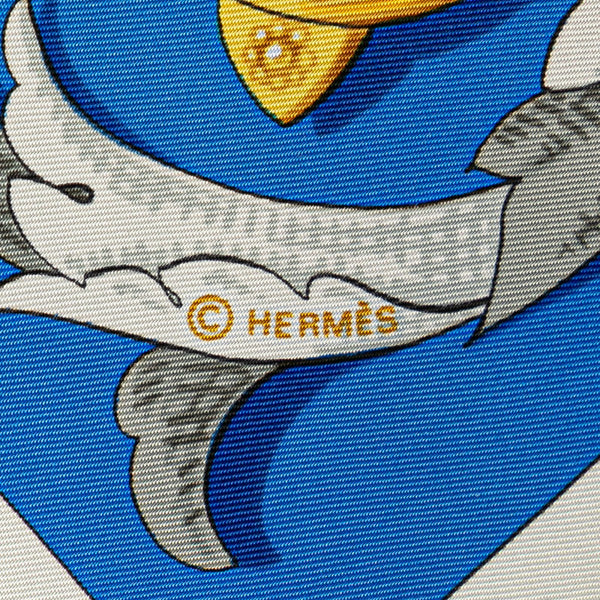 エルメス カレ90 LE MORS A LA CONETABLE 轡の気品 スカーフ ホワイト マルチカラー シルク レディース HERMES 【中古】