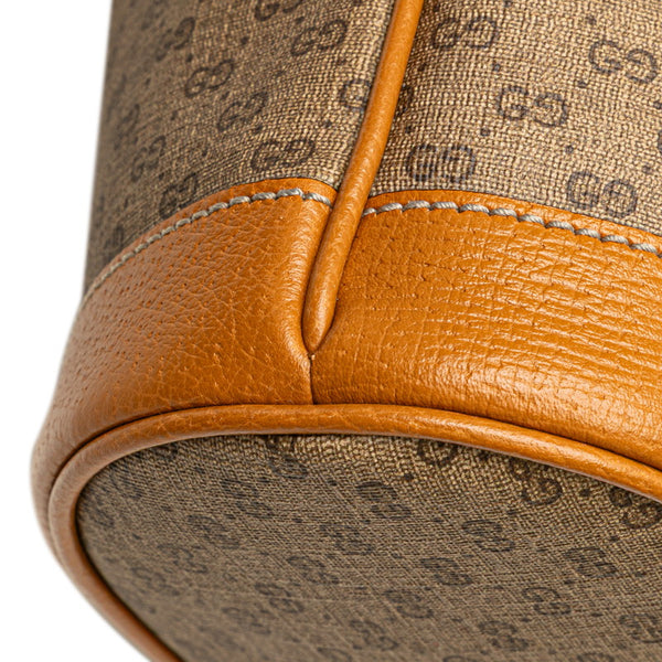 グッチ × ディズニー Disney ミニGGスプリーム ミッキーマウス バケットバッグ ショルダーバッグ 602691 ブラウン PVC レザー レディース GUCCI 【中古】