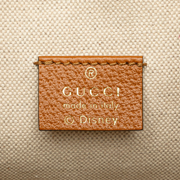グッチ × ディズニー Disney ミニGGスプリーム ミッキーマウス バケットバッグ ショルダーバッグ 602691 ブラウン PVC レザー レディース GUCCI 【中古】