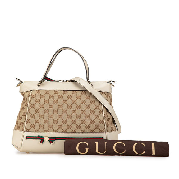 グッチ GGキャンバス メイフィア シェリーライン ハンドバッグ ショルダーバッグ 2WAY 269894 ベージュ マルチカラー キャンバス レザー レディース GUCCI 【中古】