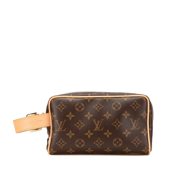 ルイ ヴィトン モノグラム ロッカー ドップ キット ハンドバッグ M83112 ブラウン PVC レザー レディース LOUIS VUITTON 【中古】