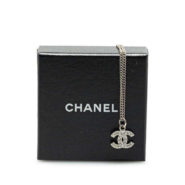シャネル ココマーク ネックレス シルバー メタル ラインストーン レディース CHANEL 【中古】