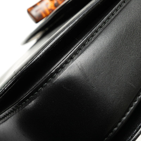 グッチ バンブー ハンドバッグ ショルダーバッグ 2WAY 000 2046 0188 ブラック レザー レディース GUCCI 【中古】
