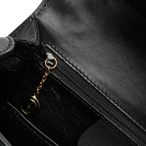 グッチ バンブー ハンドバッグ ショルダーバッグ 2WAY 000 2046 0188 ブラック レザー レディース GUCCI 【中古】