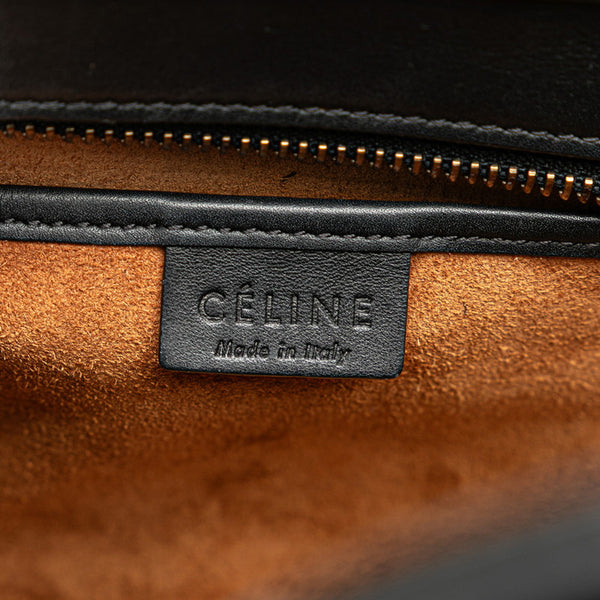 セリーヌ ラゲージ ナノショッパー ハンドバッグ ショルダーバッグ 2WAY ブルー ブラウン ブラック レザー レディース CELINE 【中古】