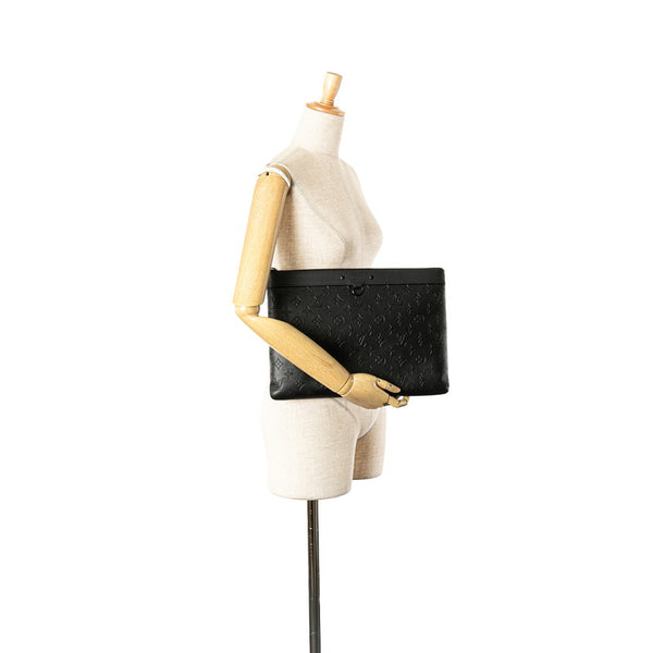 ルイ ヴィトン モノグラム シャドウ ポシェット ディスカバリー クラッチバッグ M62903 ブラック レザー メンズ LOUIS VUITTON 【中古】