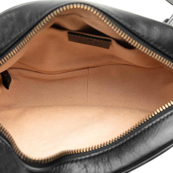 グッチ GGマーモント キルティング 斜め掛け ミニ ショルダーバッグ 448065 ブラック レザー レディース GUCCI 【中古】