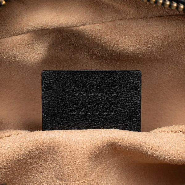 グッチ GGマーモント キルティング 斜め掛け ミニ ショルダーバッグ 448065 ブラック レザー レディース GUCCI 【中古】