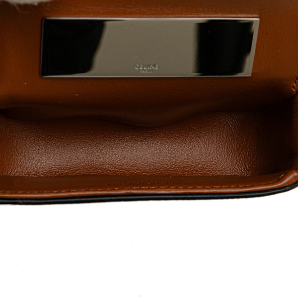 セリーヌ トリオンフ チェーン リップケース ブラウン PVC レザー レディース CELINE 【中古】
