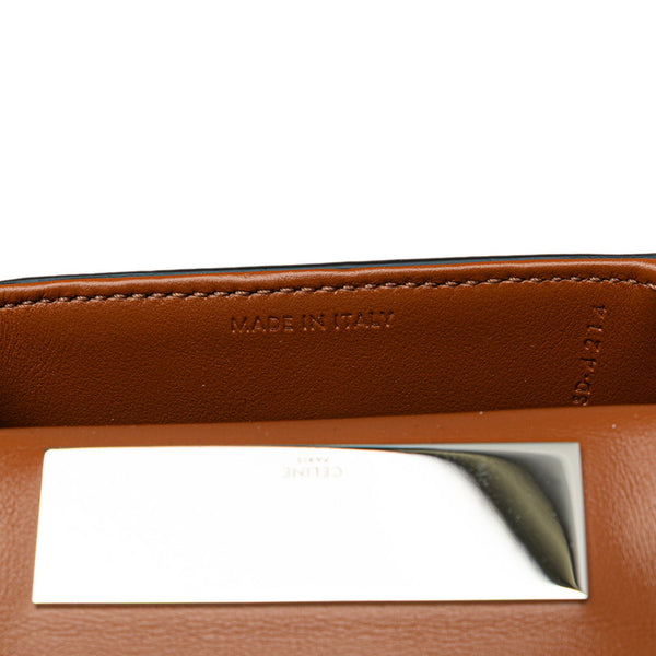 セリーヌ トリオンフ チェーン リップケース ブラウン PVC レザー レディース CELINE 【中古】