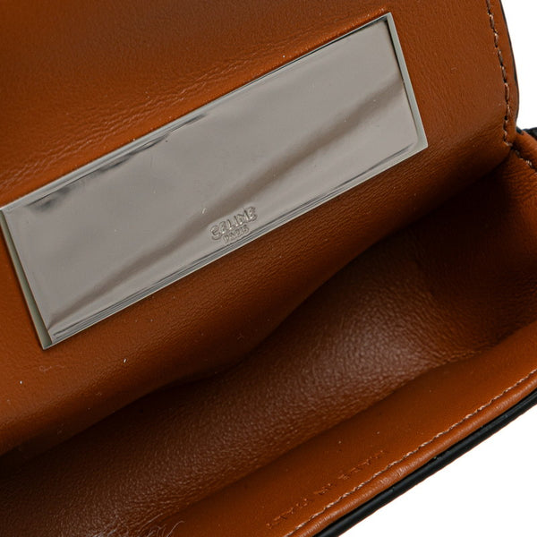 セリーヌ トリオンフ チェーン リップケース ブラウン PVC レザー レディース CELINE 【中古】