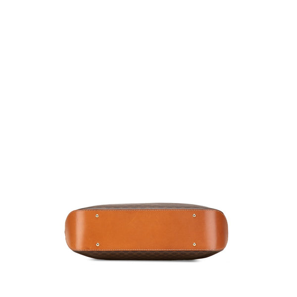 セリーヌ マカダム トートバッグ ワンショルダーバッグ ブラウン PVC レザー レディース CELINE 【中古】