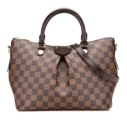 ルイ ヴィトン ダミエ シエナPM ハンドバッグ ショルダーバッグ 2WAY N41545 ブラウン PVC レザー レディース LOUIS VUITTON 【中古】