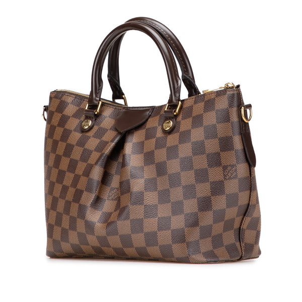 ルイ ヴィトン ダミエ シエナPM ハンドバッグ ショルダーバッグ 2WAY N41545 ブラウン PVC レザー レディース LOUIS VUITTON 【中古】