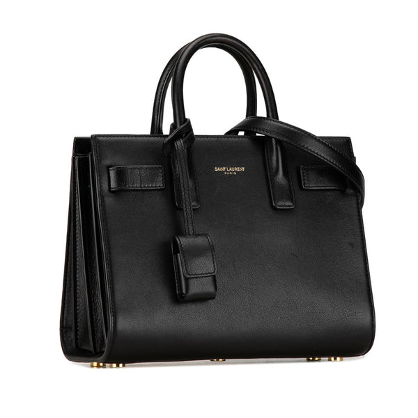 サンローラン サックドジュール ベイビー ハンドバッグ ショルダーバッグ 2WAY 421863 ブラック レザー レディース SAINT LAURENT 【中古】