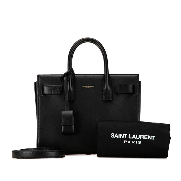 サンローラン サックドジュール ベイビー ハンドバッグ ショルダーバッグ 2WAY 421863 ブラック レザー レディース SAINT LAURENT 【中古】