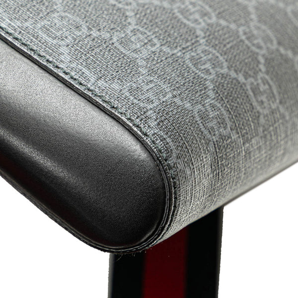 グッチ GGスプリーム 斜め掛け ショルダーバッグ 523599 ブラック PVC レザー メンズ GUCCI 【中古】