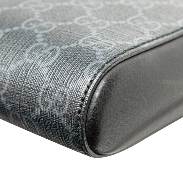 グッチ GGスプリーム 斜め掛け ショルダーバッグ 523599 ブラック PVC レザー メンズ GUCCI 【中古】