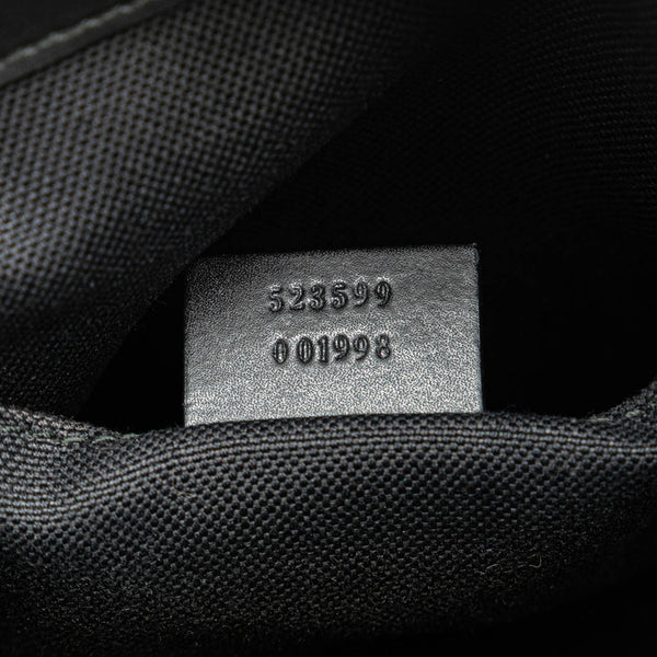 グッチ GGスプリーム 斜め掛け ショルダーバッグ 523599 ブラック PVC レザー メンズ GUCCI 【中古】