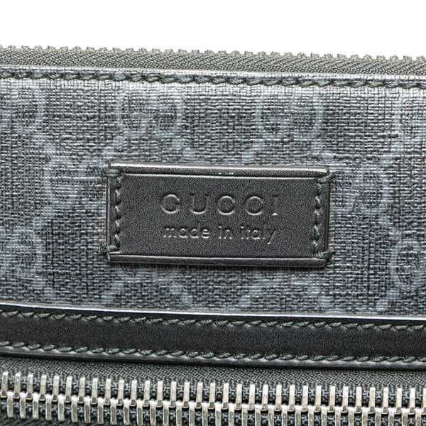 グッチ GGスプリーム 斜め掛け ショルダーバッグ 523599 ブラック PVC レザー メンズ GUCCI 【中古】