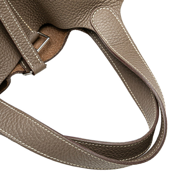 エルメス ピコタンロックMM ハンドバッグ エトゥープ グレー トリヨンクレマンス レディース HERMES 【中古】