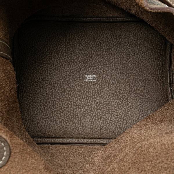 エルメス ピコタンロックMM ハンドバッグ エトゥープ グレー トリヨンクレマンス レディース HERMES 【中古】