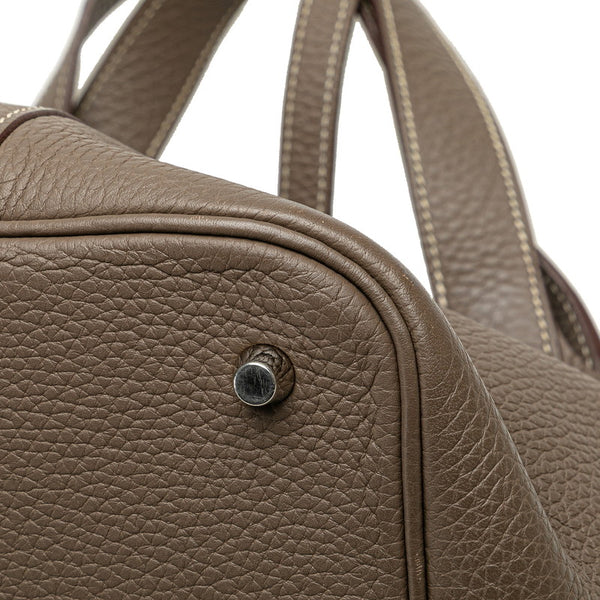 エルメス ピコタンロックMM ハンドバッグ エトゥープ グレー トリヨンクレマンス レディース HERMES 【中古】