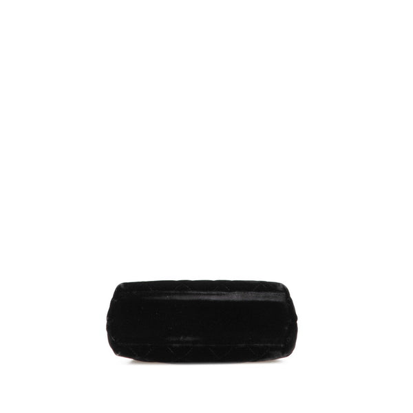 シャネル マトラッセ ココマーク ミニハンドバッグ ブラック ベロア レディース CHANEL 【中古】