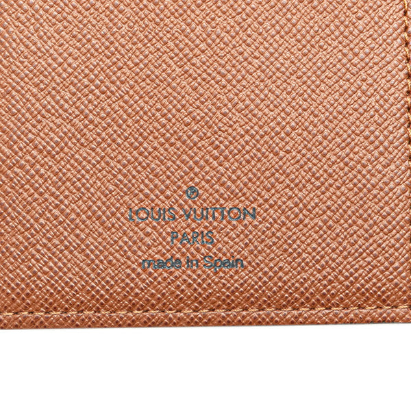ルイ ヴィトン モノグラム アジェンダ ポッシュ 手帳カバー R20503 ブラウン PVC レザー メンズ LOUIS VUITTON 【中古】