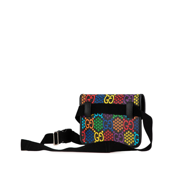 グッチ GGサイケデリック ウエストバッグ ボディバッグ 598113 ブラック マルチカラー PVC レザー レディース GUCCI 【中古】