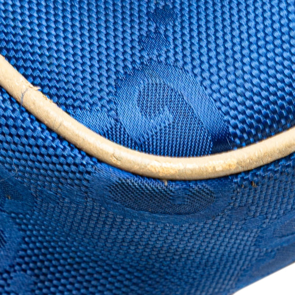 グッチ GGナイロン オブ ザ グリッド ボディバッグ ウエストバッグ 631341 ブルー ベージュ ナイロン レザー レディース GUCCI 【中古】