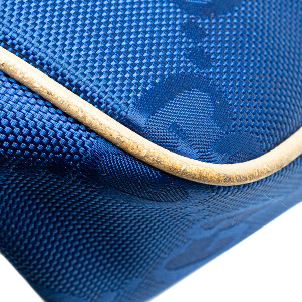 グッチ GGナイロン オブ ザ グリッド ボディバッグ ウエストバッグ 631341 ブルー ベージュ ナイロン レザー レディース GUCCI 【中古】