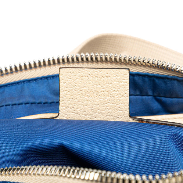 グッチ GGナイロン オブ ザ グリッド ボディバッグ ウエストバッグ 631341 ブルー ベージュ ナイロン レザー レディース GUCCI 【中古】