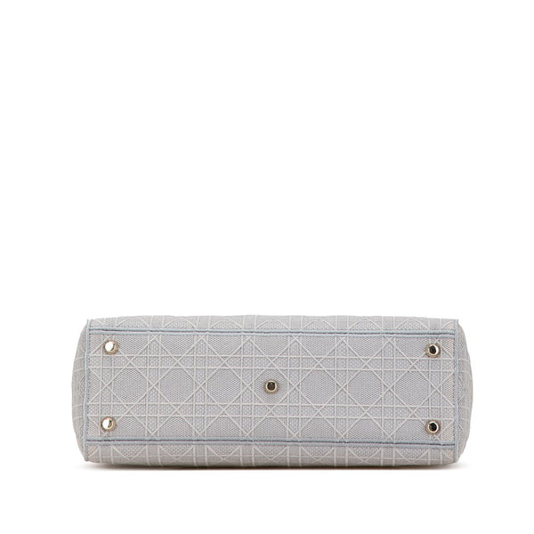 ディオール レディディーライト カナージュ ハンドバッグ ショルダーバッグ 2WAY グレー キャンバス レディース Dior 【中古】
