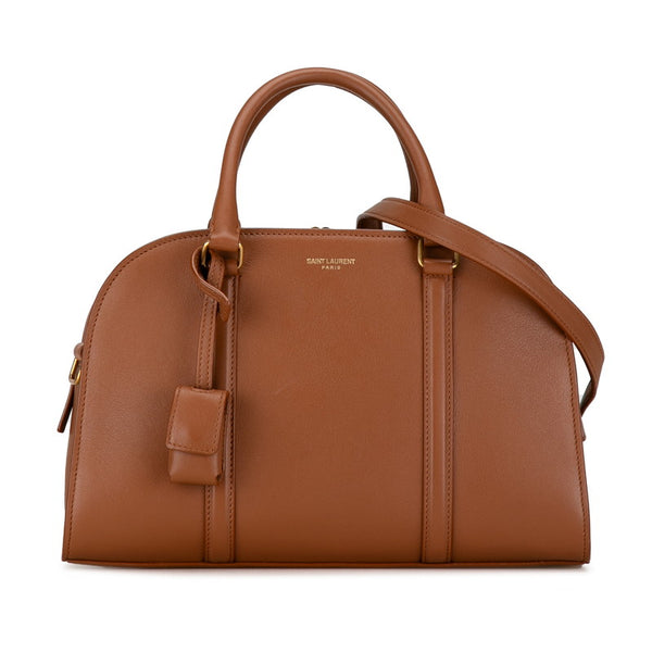 サンローラン ベイビーダッフル ロック ハンドバッグ ショルダーバッグ 2WAY 655008 ブラウン レザー レディース SAINT LAURENT 【中古】