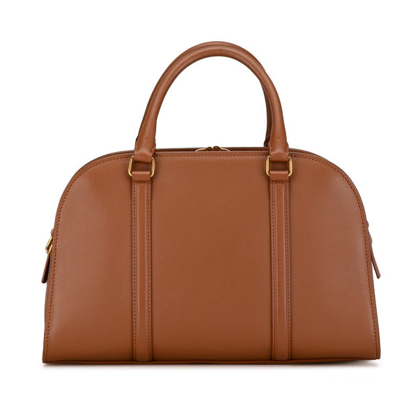 サンローラン ベイビーダッフル ロック ハンドバッグ ショルダーバッグ 2WAY 655008 ブラウン レザー レディース SAINT LAURENT 【中古】