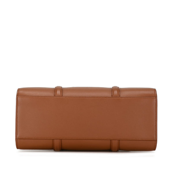 サンローラン ベイビーダッフル ロック ハンドバッグ ショルダーバッグ 2WAY 655008 ブラウン レザー レディース SAINT LAURENT 【中古】