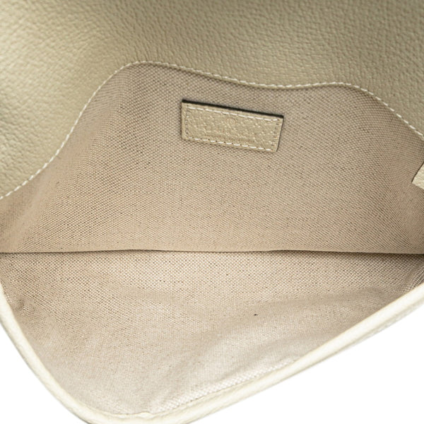 グッチ GGスプリーム シェリーライン ウエストバッグ 674081 ベージュ ホワイト PVC レザー レディース GUCCI 【中古】