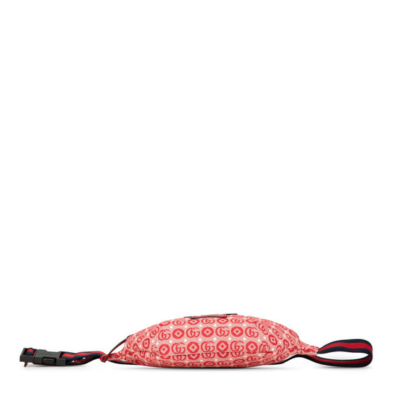 グッチ GGロゴ チルドレンズ スター ウエストバッグ ボディバッグ 502095 レッド キャンバス レザー レディース GUCCI 【中古】