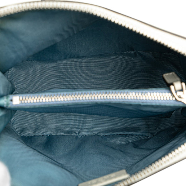 グッチ セガ SEGA コラボ GUCCYプリント ショルダーバッグ 511189 ホワイト ゴールド レザー レディース GUCCI 【中古】