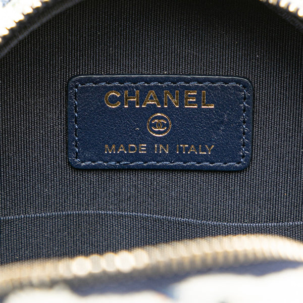 シャネル シャネル19 ココマーク チェーン ショルダーバッグ ハンドバッグ AP0945 ホワイト ネイビー マルチカラー ツイード レザー レディース CHANEL 【中古】