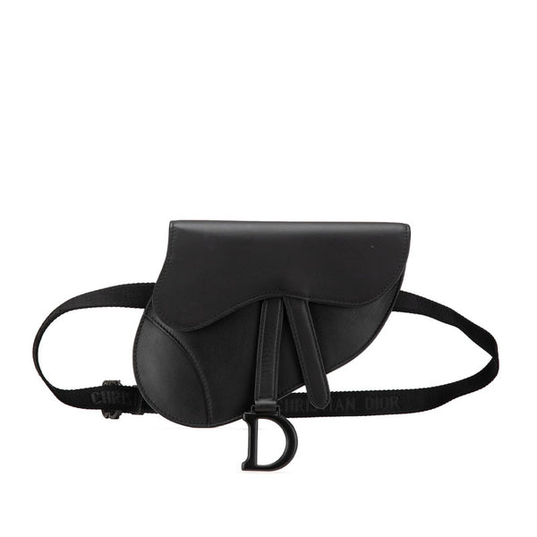 ディオール サドルバッグ ウエストバッグ ボディバッグ ブラック レザー レディース Dior 【中古】