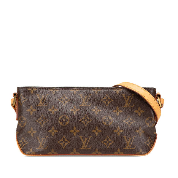 ルイ ヴィトン モノグラム トロター 斜め掛け ショルダーバッグ  M51240 ブラウン PVC レザー レディース LOUIS VUITTON 【中古】